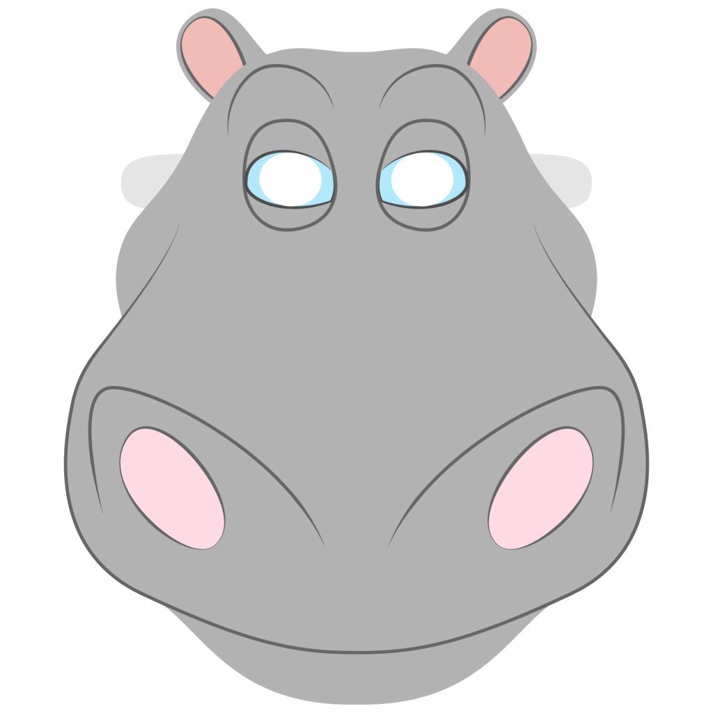 Hippo Mask Template Free Printable Papercraft Templates Free
