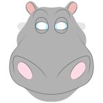 Hippo Mask Template | Free Printable Papercraft Templates   Free Printable Hippo Mask