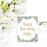 How Many Kisses Game Game Tropical Bridal Shower Game Bridal | Etsy   How Many Kisses Game Free Printable