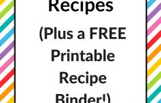 How To Organize Recipes (Plus A Free Printable Recipe Binder!) - All - Free Printable Recipe Pages