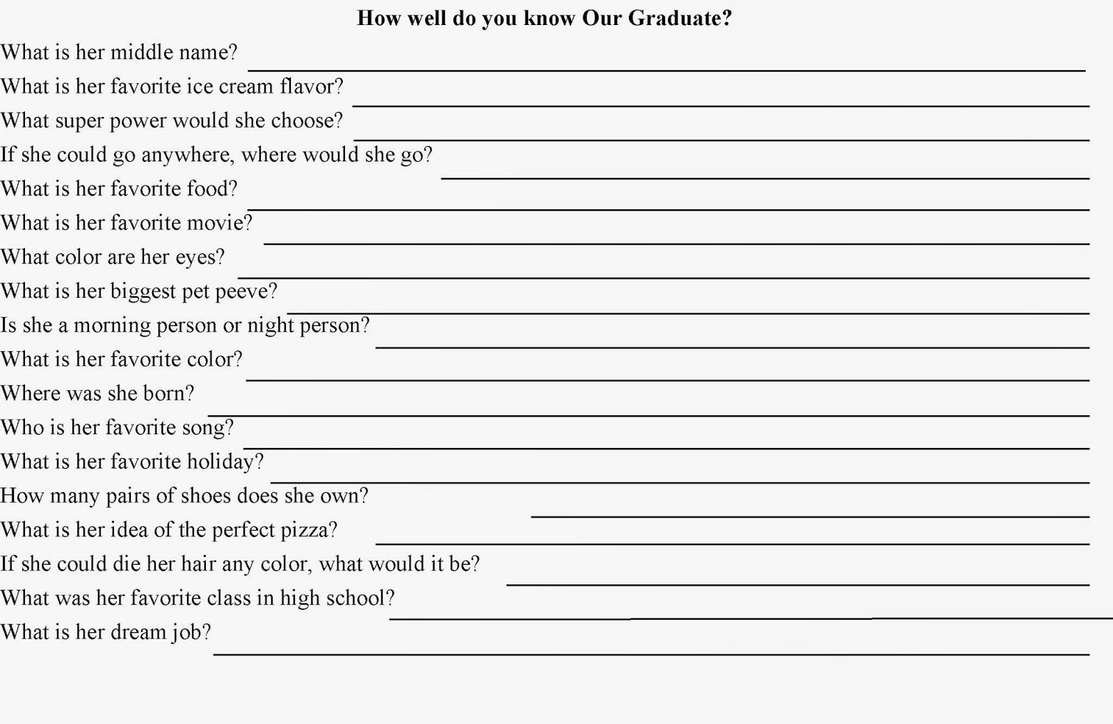 How Well Do You Know? Quiz Party Game | Someone&amp;#039;s Turning 40 Soon - Retirement Party Games Free Printable