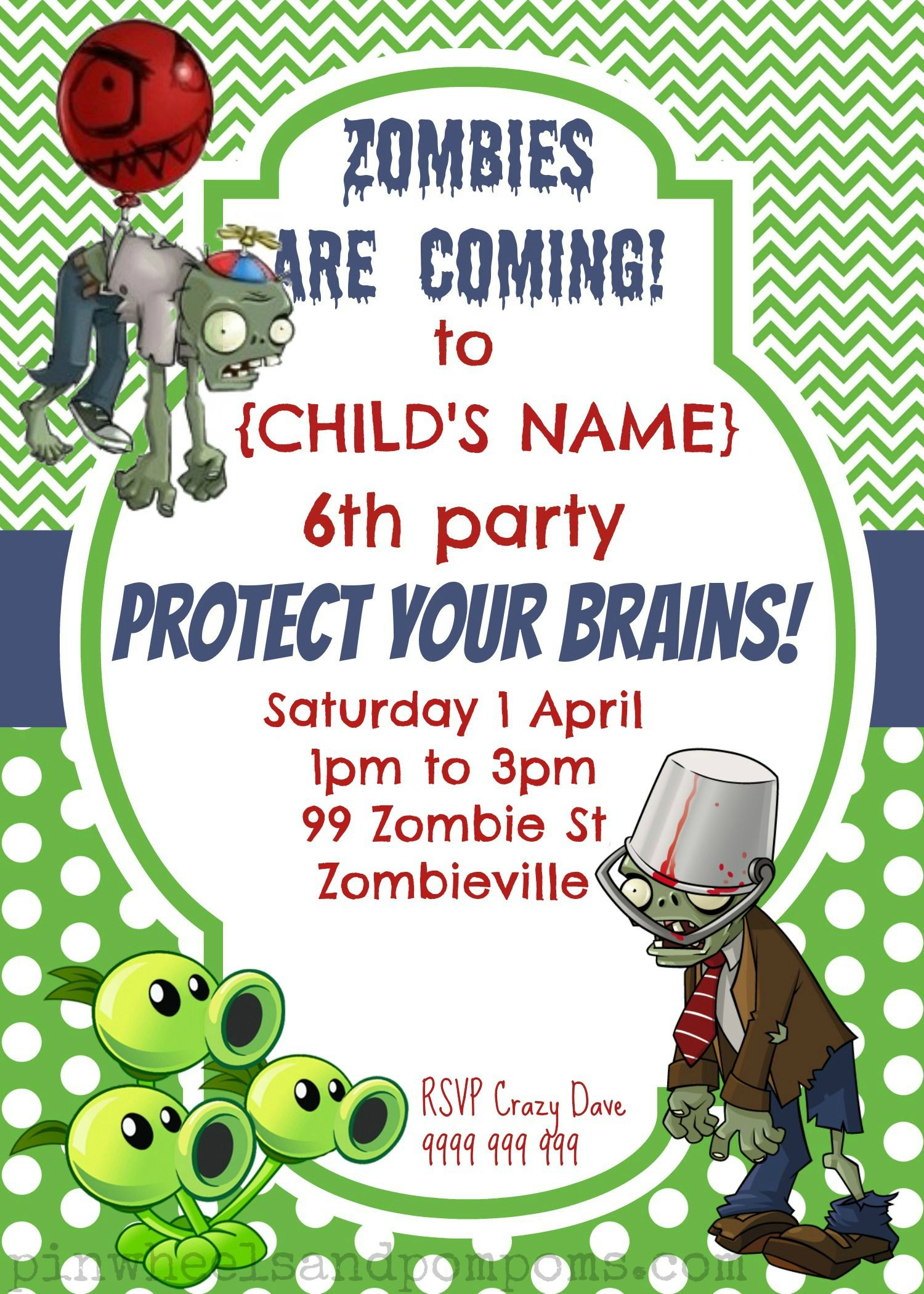 Image Result For Free Printables Plants Vs Zombies | Zombies Vs - Plants Vs Zombies Free Printable Invitations