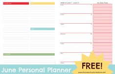 June Personal Planner Pages - Free Printable - Free Printable Diary Pages