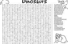Kids Word Search Puzzle | Kiddo Shelter - Free Printable Dinosaur Word Search