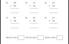 Free Printable Multiplying Decimals Worksheets