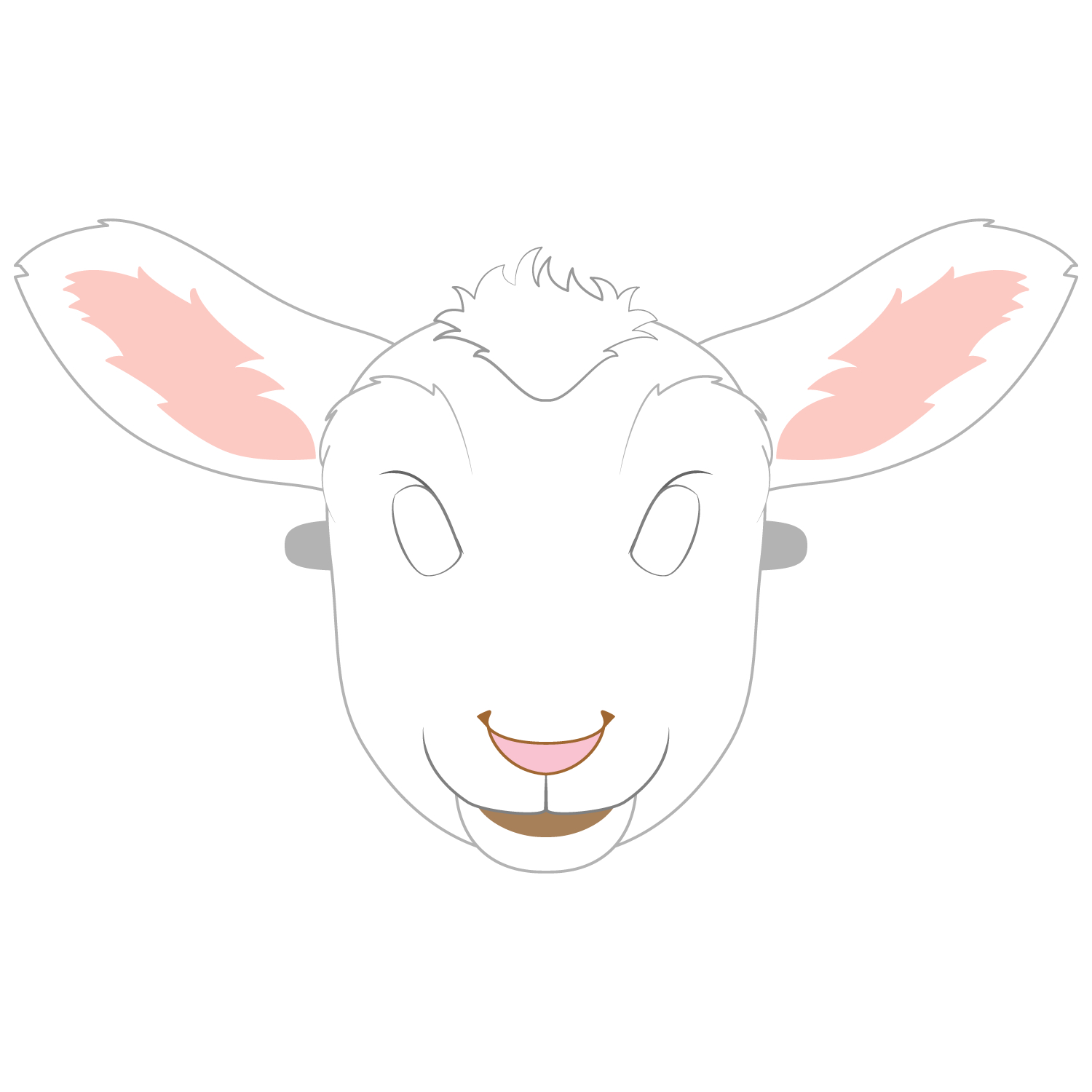 Lamb Mask Template | Free Printable Papercraft Templates - Free Printable Sheep Mask