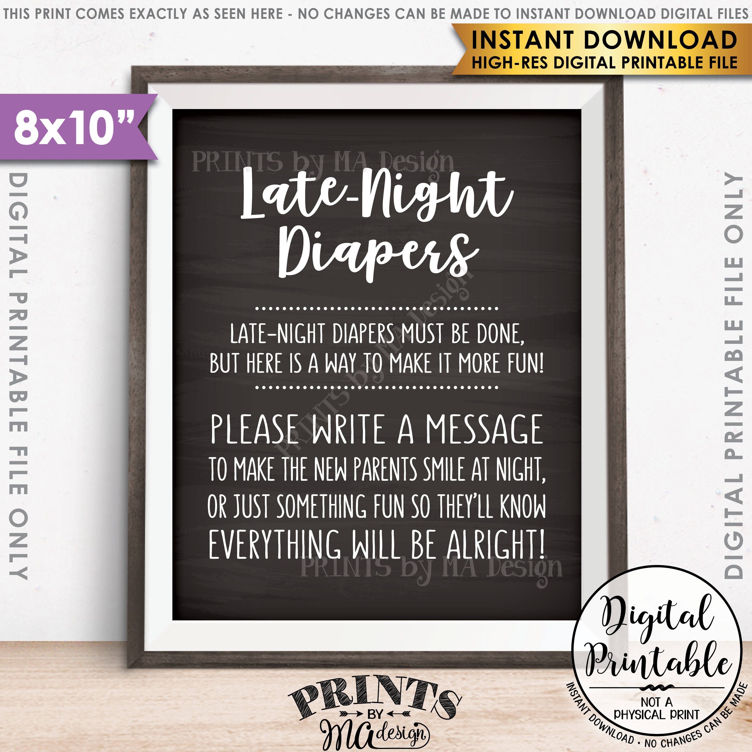 Late Night Diaper Sign, Late-Night Diapers Sign The Diaper Thoughts - Late Night Diaper Sign Free Printable