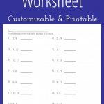 Least Common Multiple Worksheet   Customizable And Printable | Math   Least Common Multiple Worksheet Free Printable