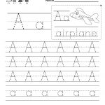 Letter A Writing Practice Worksheet   Free Kindergarten English   Free Printable Letter Writing Worksheets