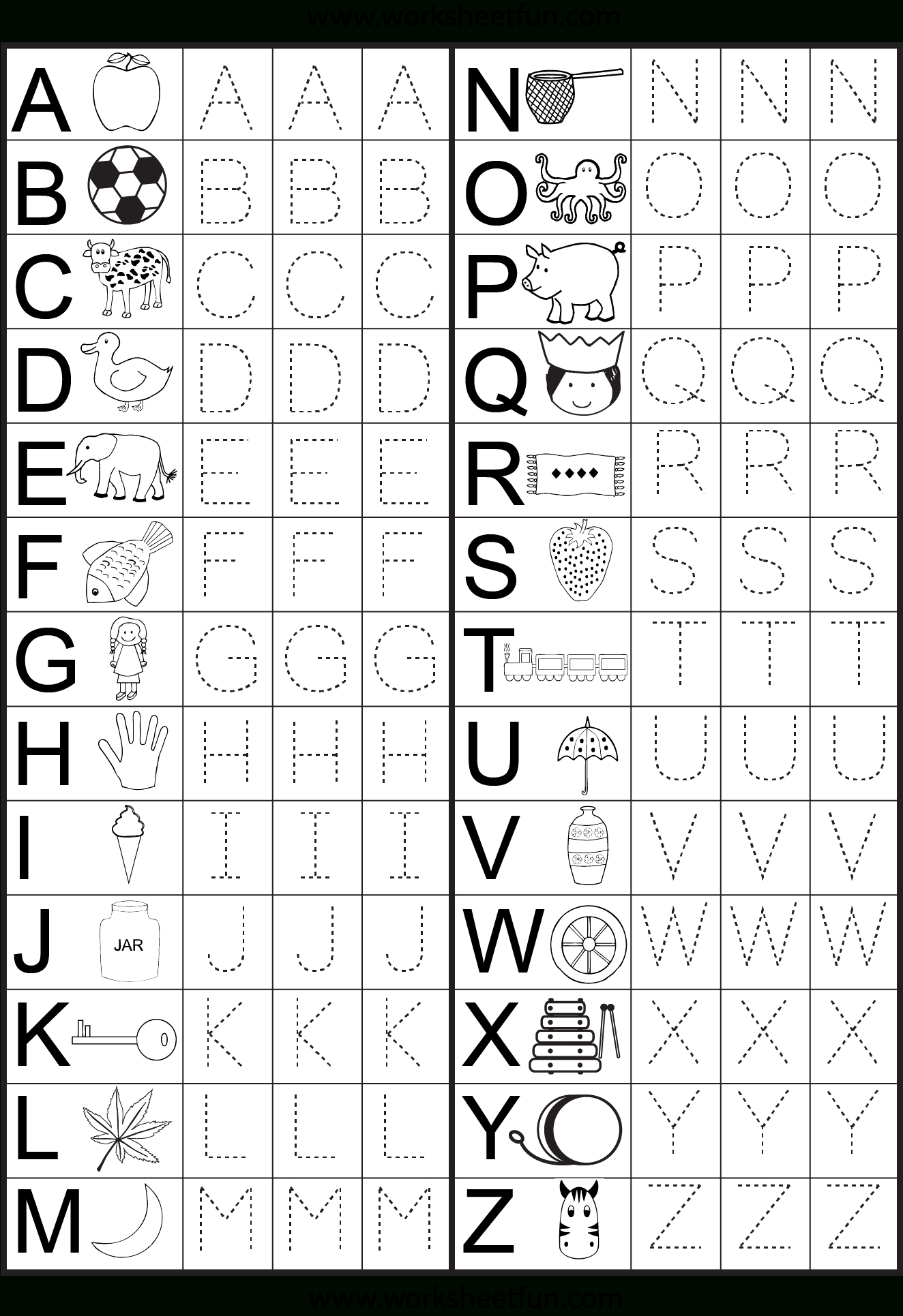 Letter Tracing Worksheet | Printable Worksheets - Free Printable Letter Recognition Worksheets