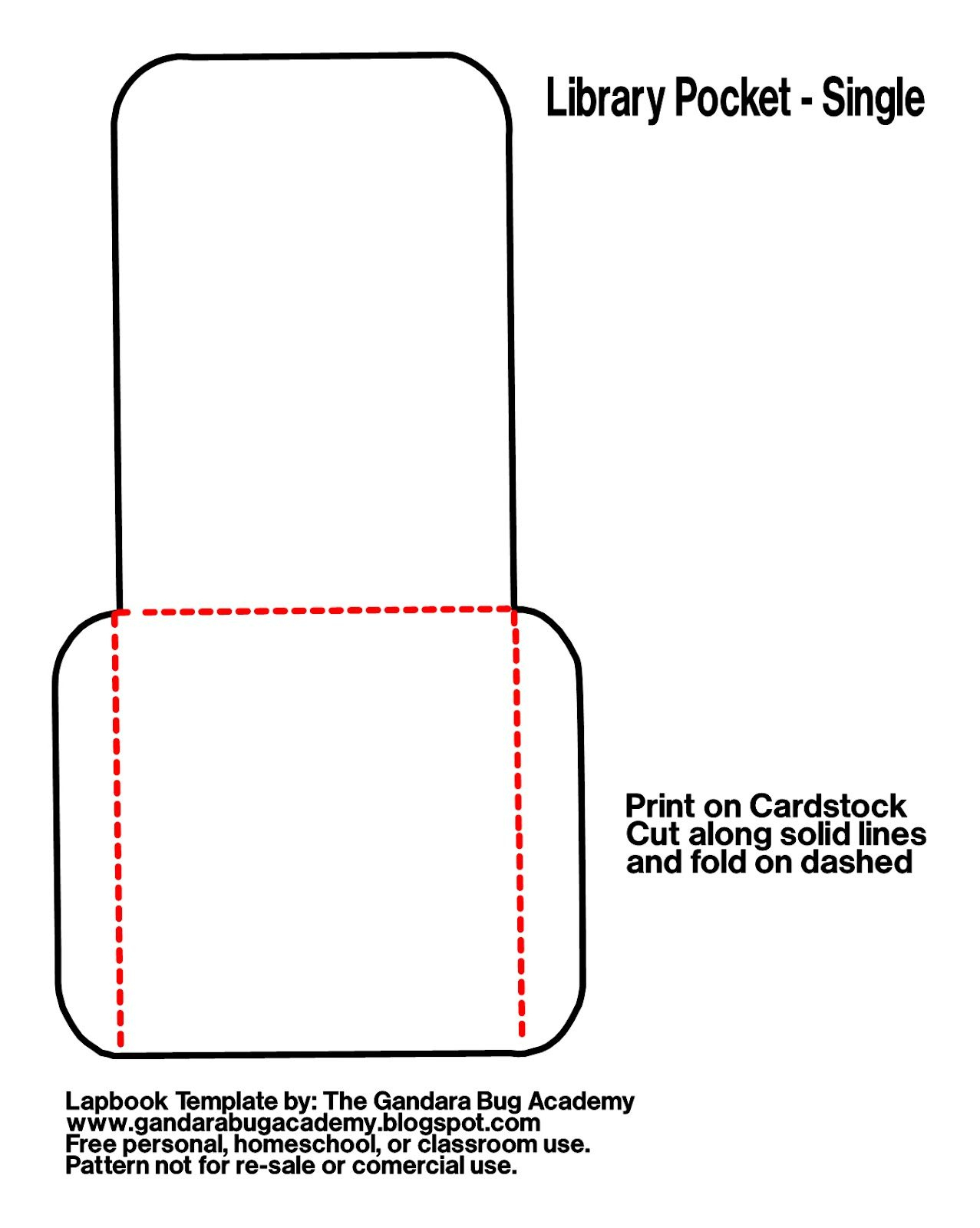 Library Pocket Template-Lapbooks | 2Nd Grade Classroom | Pinterest - Free Printable Lapbook Templates