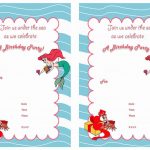Little Mermaid Free Printable Birthday Party Invitations | Birthday   Free Little Mermaid Printable Invitations
