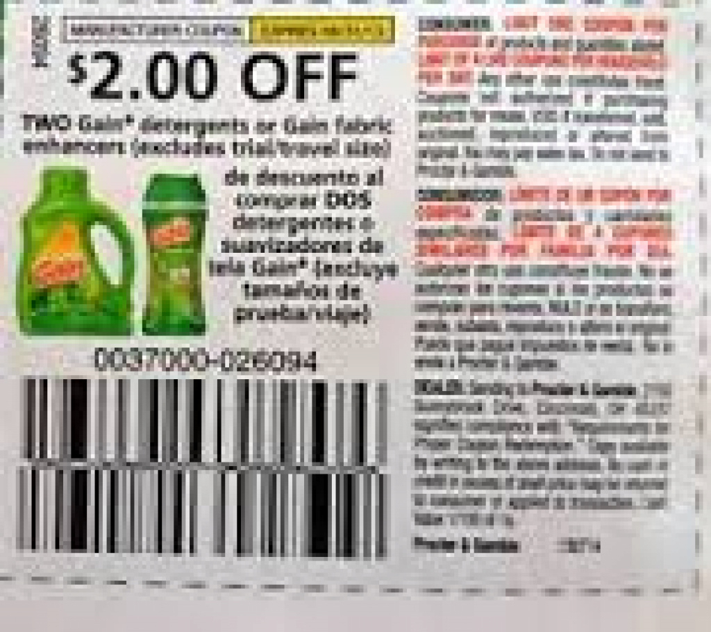 Free Printable Gain Laundry Detergent Coupons Free Printable Gain Laundry Detergent Coupons