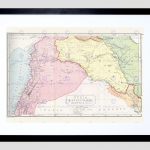 Map Syria Mesopotamia Assyria Vintage Framed Art Print Poster   Free Printable Map Of Mesopotamia