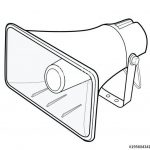 Megaphone Template Printable Speaker Vector Illustration Flat   Free Printable Megaphone Template