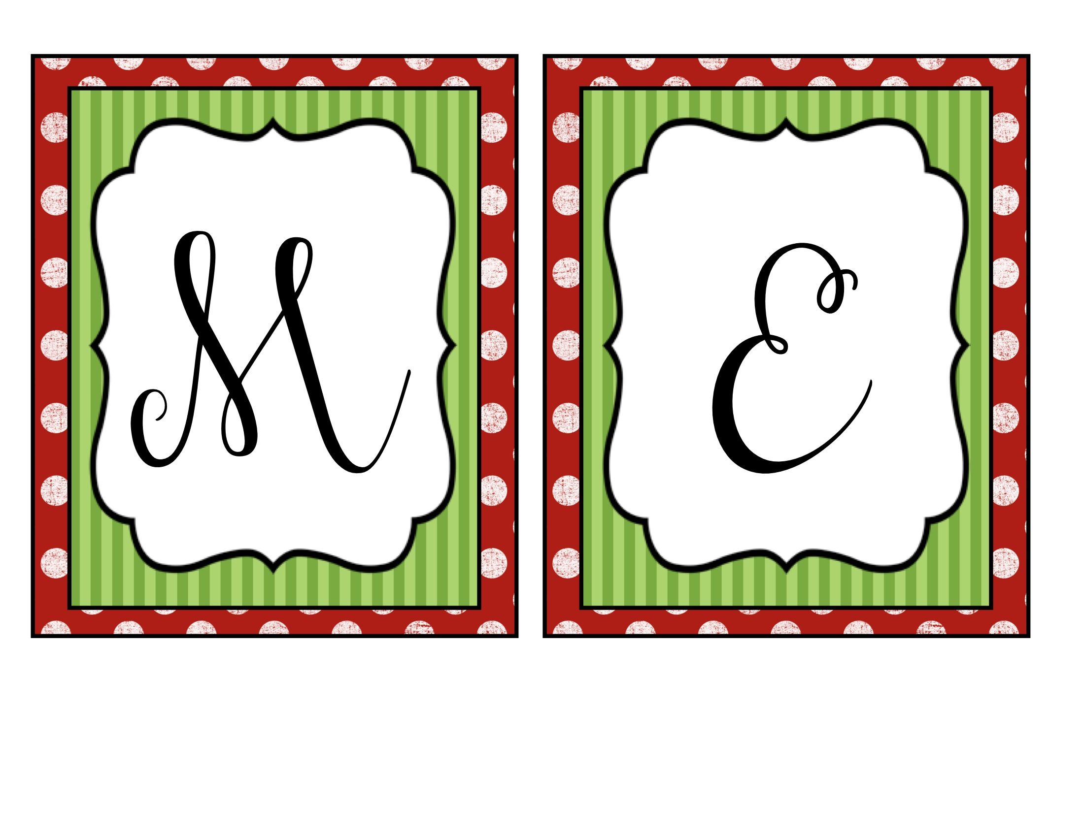 Merry Christmas Banner | Holidays | Merry Christmas Banner - Free Printable Christmas Letters