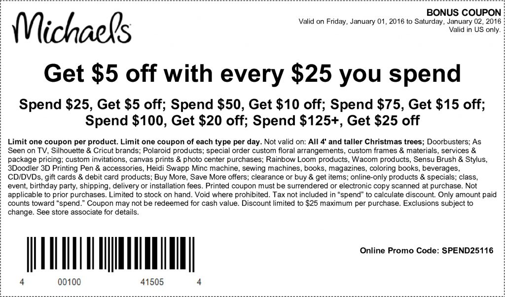 Free Printable Michaels Coupons
