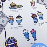 Money Math Practice Worksheets (Diner Theme)   Free Printable Menu Math Worksheets