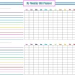 Monthly Bill Log Template Free Printable Monthly Bill Tracker   Free Printable Bill Planner