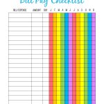 Monthly Bill Pay Checklist  Free Printable | $ Saving Money   Free Printable Monthly Bill Payment Worksheet