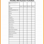Monthly Bill Paying Organizer Template Home Bills Free Printable   Free Printable Monthly Bill Payment Worksheet