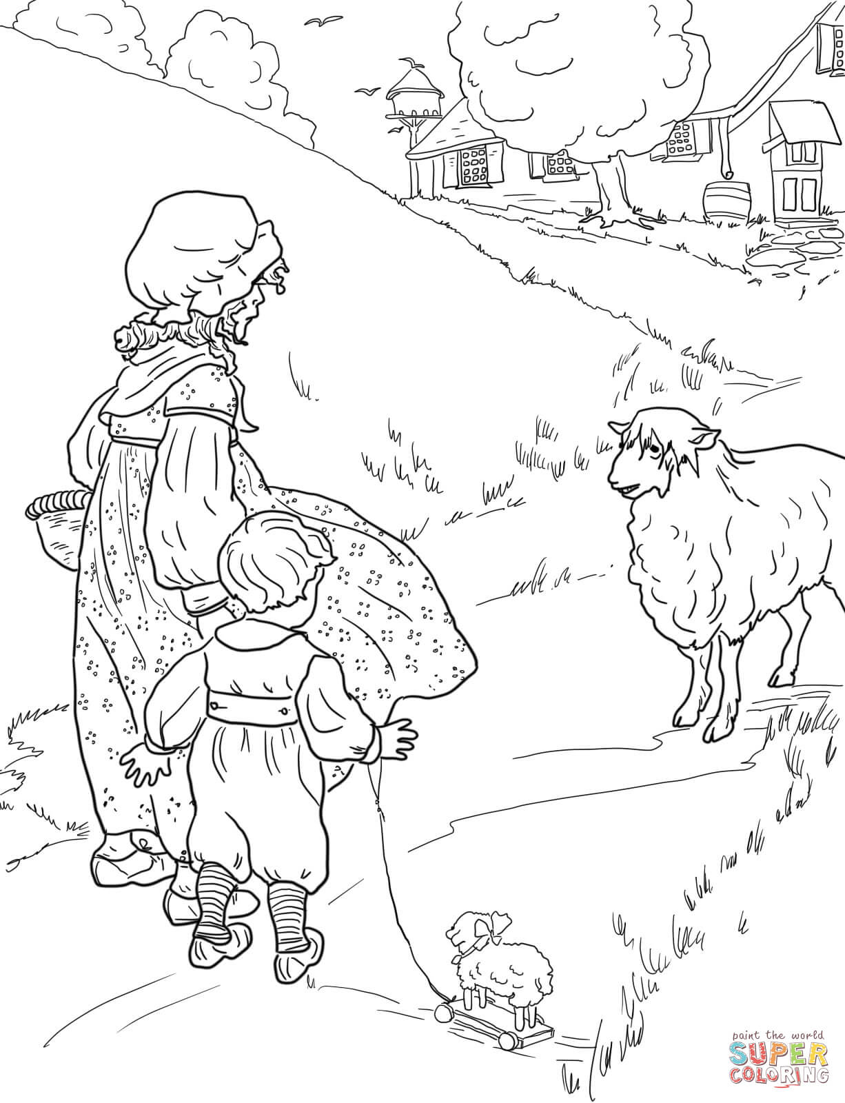 Mother Goose Nursery Rhymes Coloring Pages | Free Coloring Pages - Mother Goose Coloring Pages Free Printable