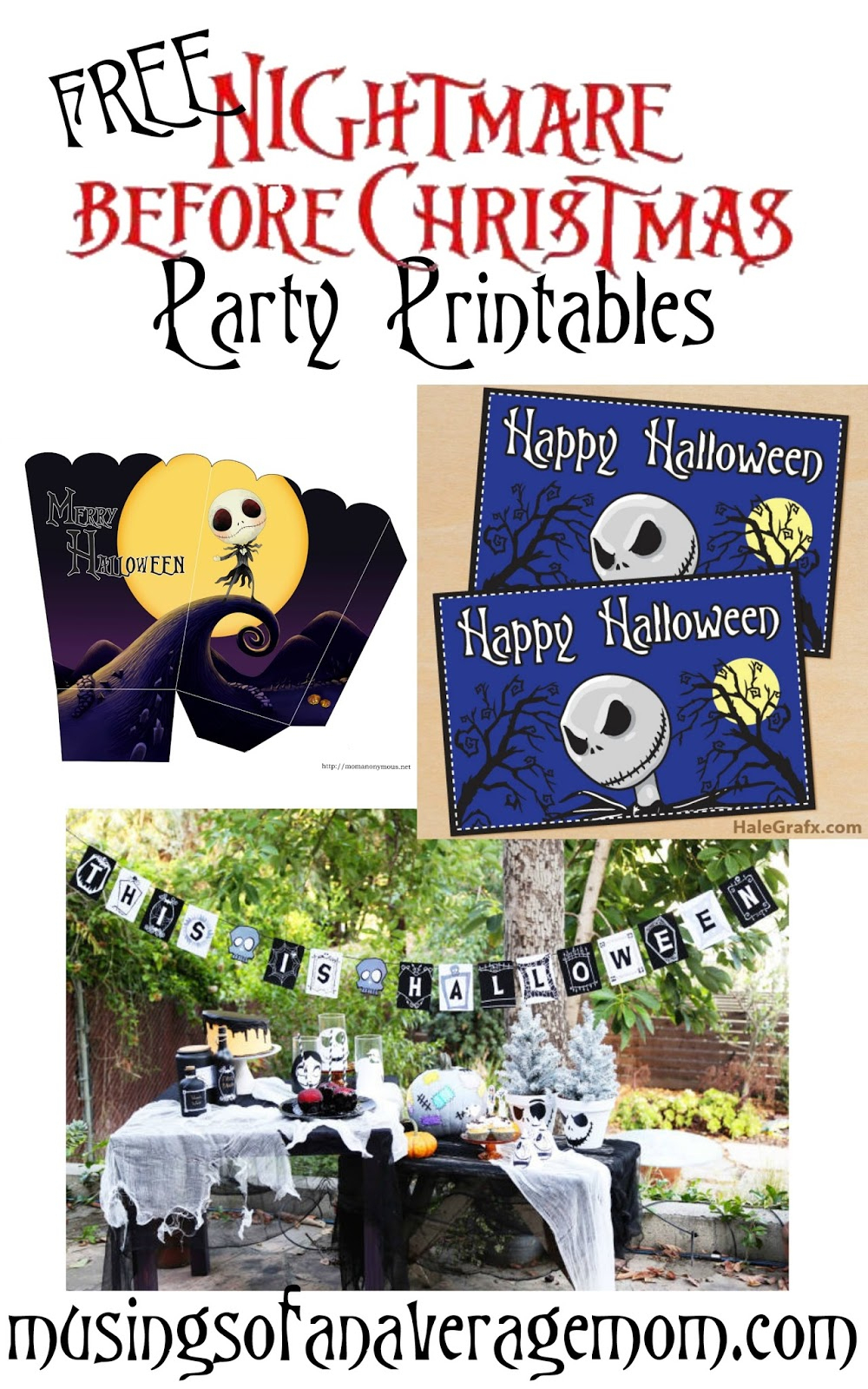 Musings Of An Average Mom: Nightmare Before Christmas Party - Free Printable Nightmare Before Christmas Birthday Invitations