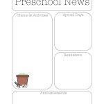 Newsletter Templates   Free Printable Preschool Newsletter Templates