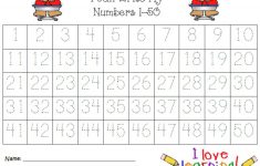 Numbers 1 50 Worksheets For Kindergarten | Download Them And Try To - Free Printable Tracing Numbers 1 50