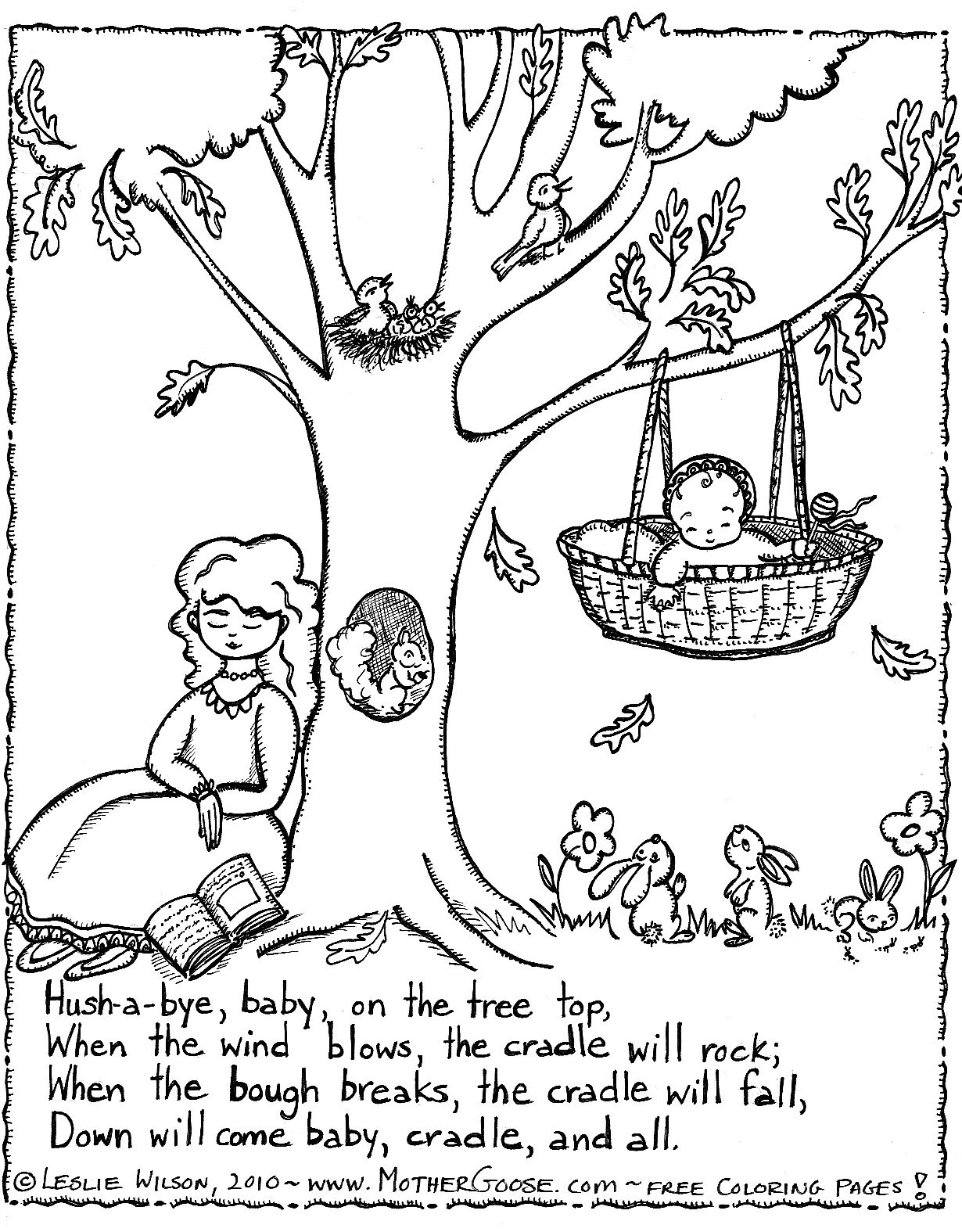 Nursery Rhyme Coloring Page | Teaching - Nursery Rhymes/mother Goose - Free Printable Mother Goose Nursery Rhymes