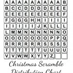 Official Distribution Chart For Scramble Scrabble Letters. Part Of   Free Printable Scrabble Tiles