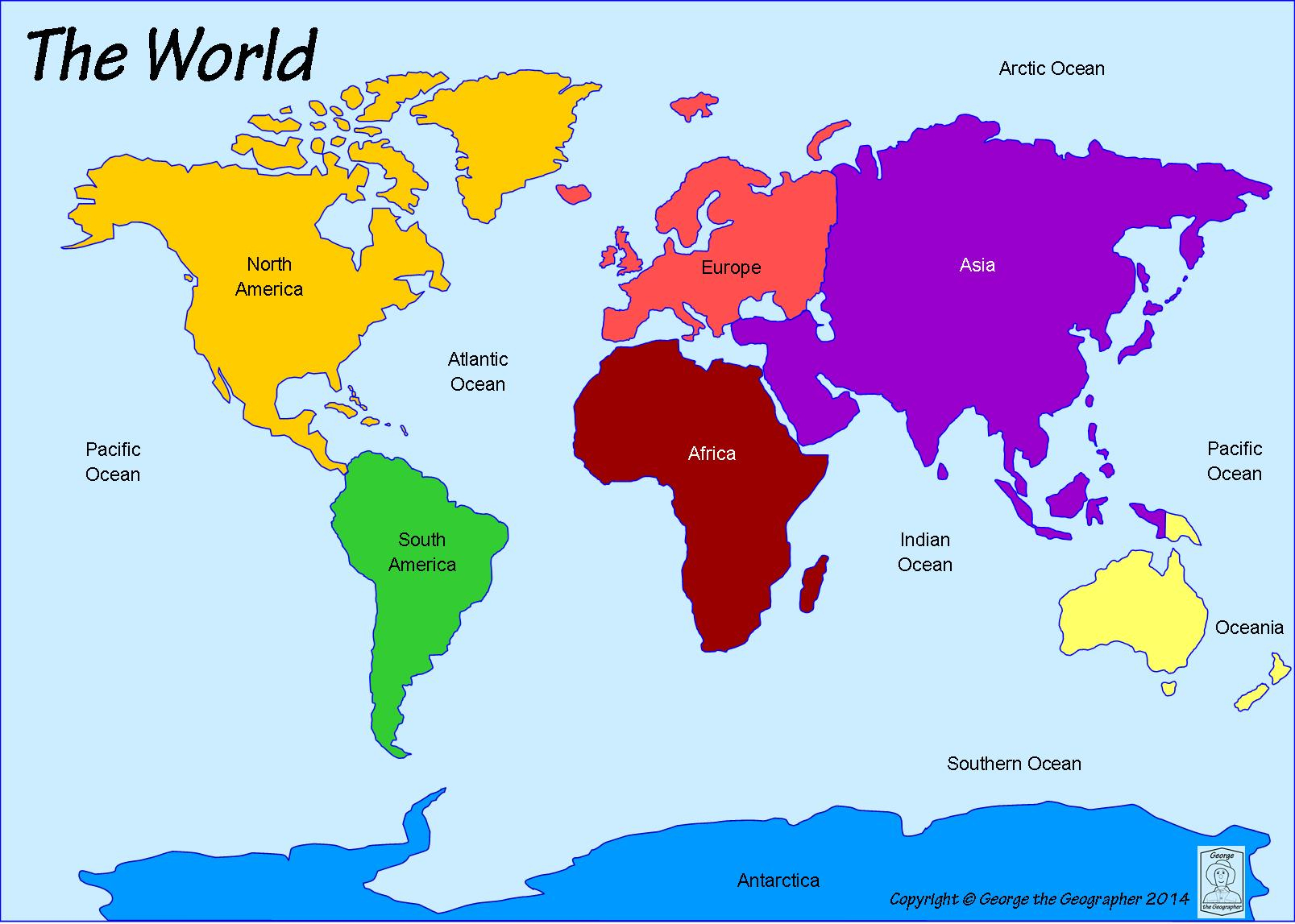 Outline Base Maps - Free Printable Map Of Continents And Oceans