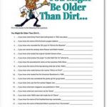 Over The Hill Games Free Printable | Free Printable   Over The Hill Games Free Printable