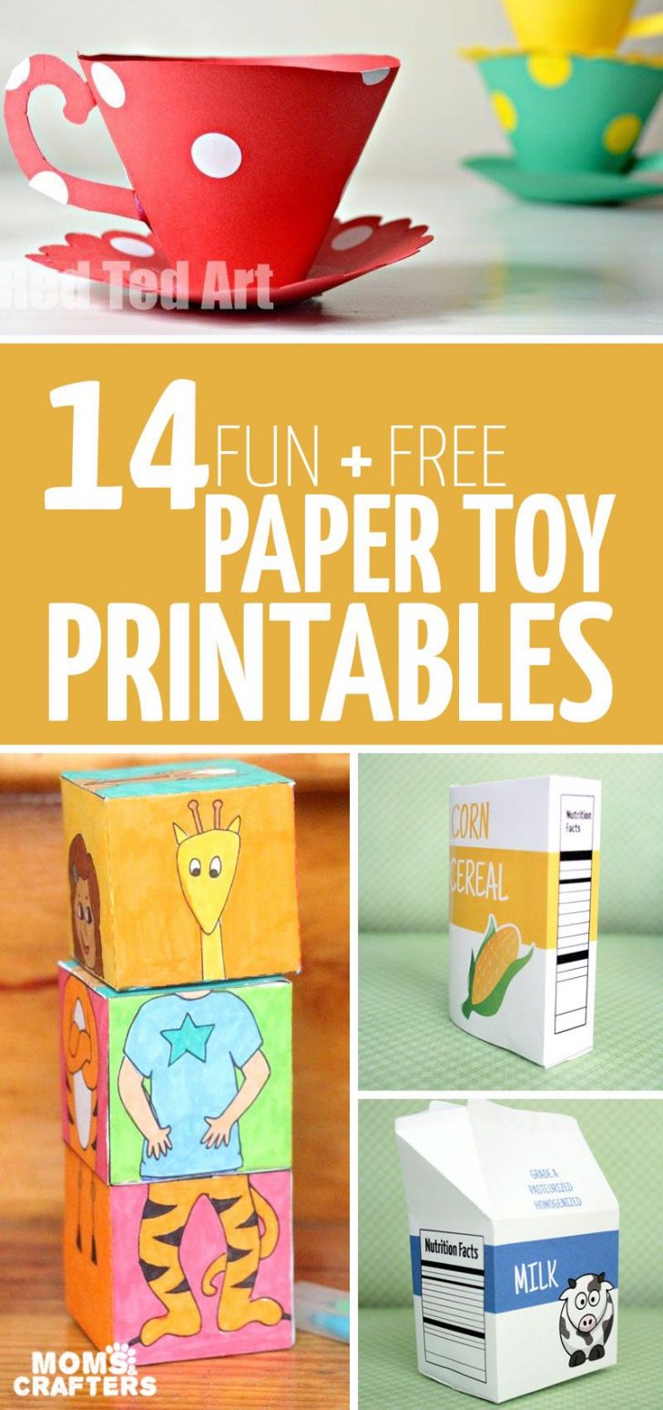 Paper Toy Templates 14 Free Printables To Craft And Play! Paper