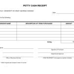 Petty Cash Receipt Form Template Very Simple And Easy To Print. I   Free Printable Petty Cash Voucher