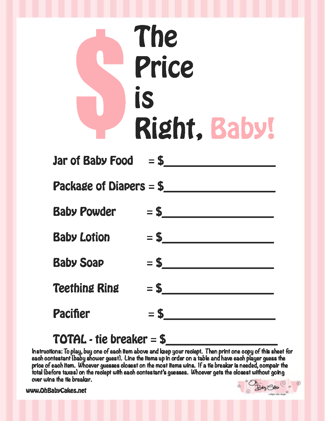 Photo : Baby Shower Poem Printable Image - Free Baby Shower Games Printable Worksheets