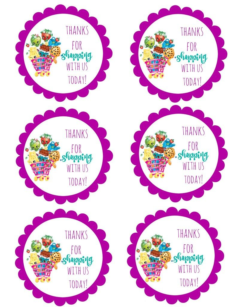 Pinlorena Ermacora On Tarjetas Cumple In 2019 | Pinterest - Free Printable Shopkins Thank You Cards