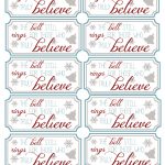 Polar Express Bell Tags | Polar Express Pto Pancake Dinner   Party Favor Tags Free Printable
