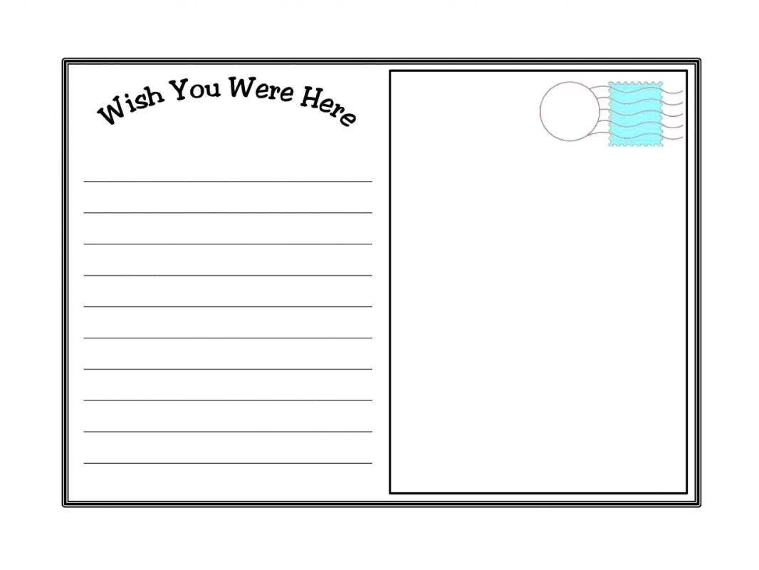 Postcard Template Ks2 - Free Blank Printable Postcards