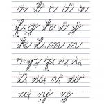 Practice Cursive Writing, Full Alphabet Lower And Upper Case   Free   Free Printable Cursive Alphabet