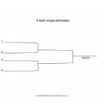 Printable 4 Team Single Elimination Bracket In Free Printable   Free Printable Brackets