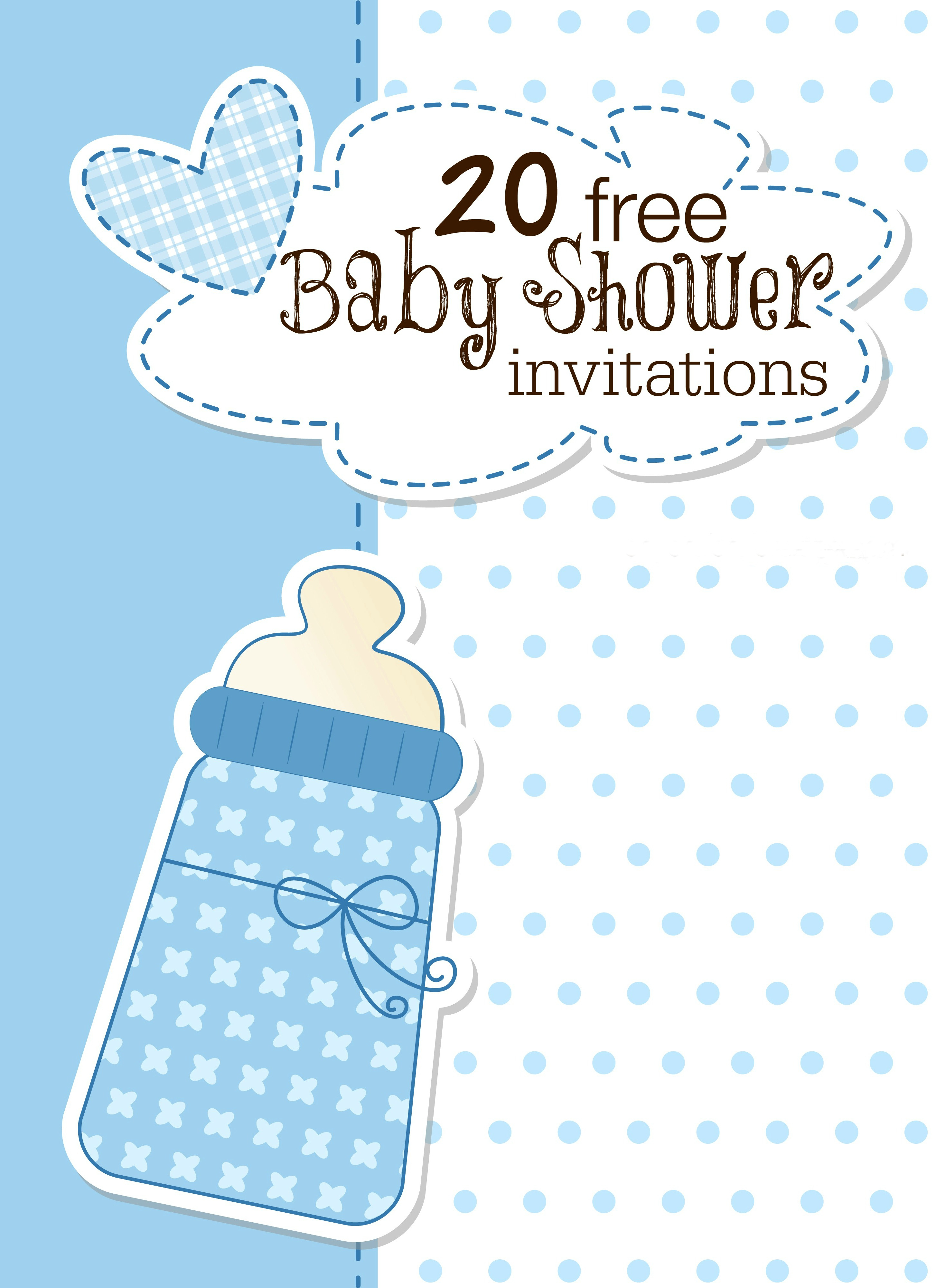 Printable Baby Shower Invitations - Free Printable Twin Baby Shower Invitations