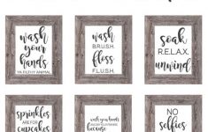 Printable Bathroom Signs + Svgs - The Girl Creative With Regard To - Free Printable Flush The Toilet Signs