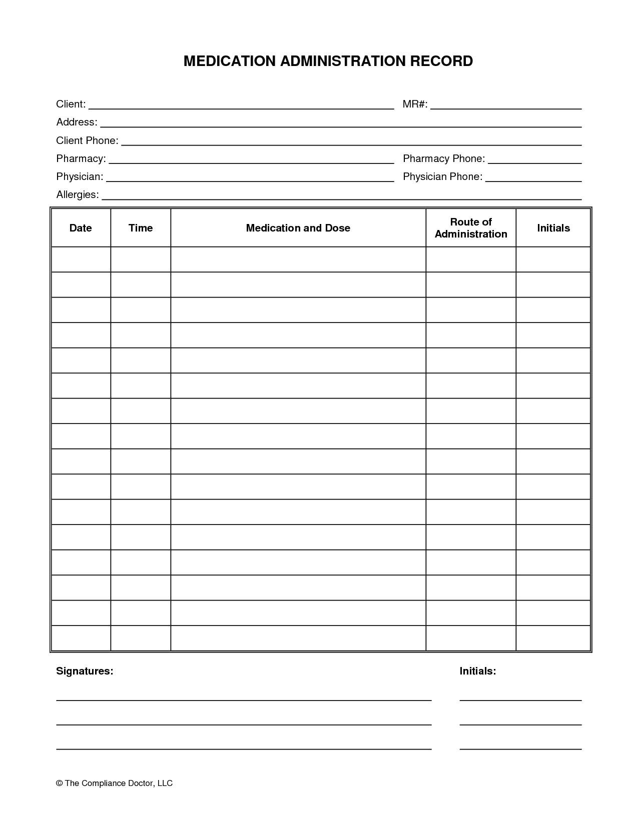 Printable Chart Printable-Medication-Chart-Daily-4 Printable - Medication Chart Printable Free