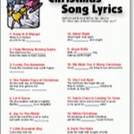 Printable Christmas Party Games And Free Christmas Holiday   Christmas Song Lyrics Game Free Printable