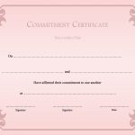 Printable Commitment Ceremony Certificate Template   Commitment Certificate Free Printable