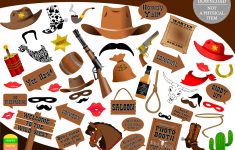 Printable Cowboy Photo Booth Propsphoto Booth Sign-Wild West | Etsy - Free Printable Western Photo Props