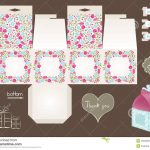 Printable Gift Box With Floral Pattern Stock Vector   Illustration   Printable Box Templates Free Download