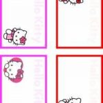 Printable Hello Kitty Four Styles Name Tags   Printable Name Tags   Hello Kitty Name Tags Printable Free