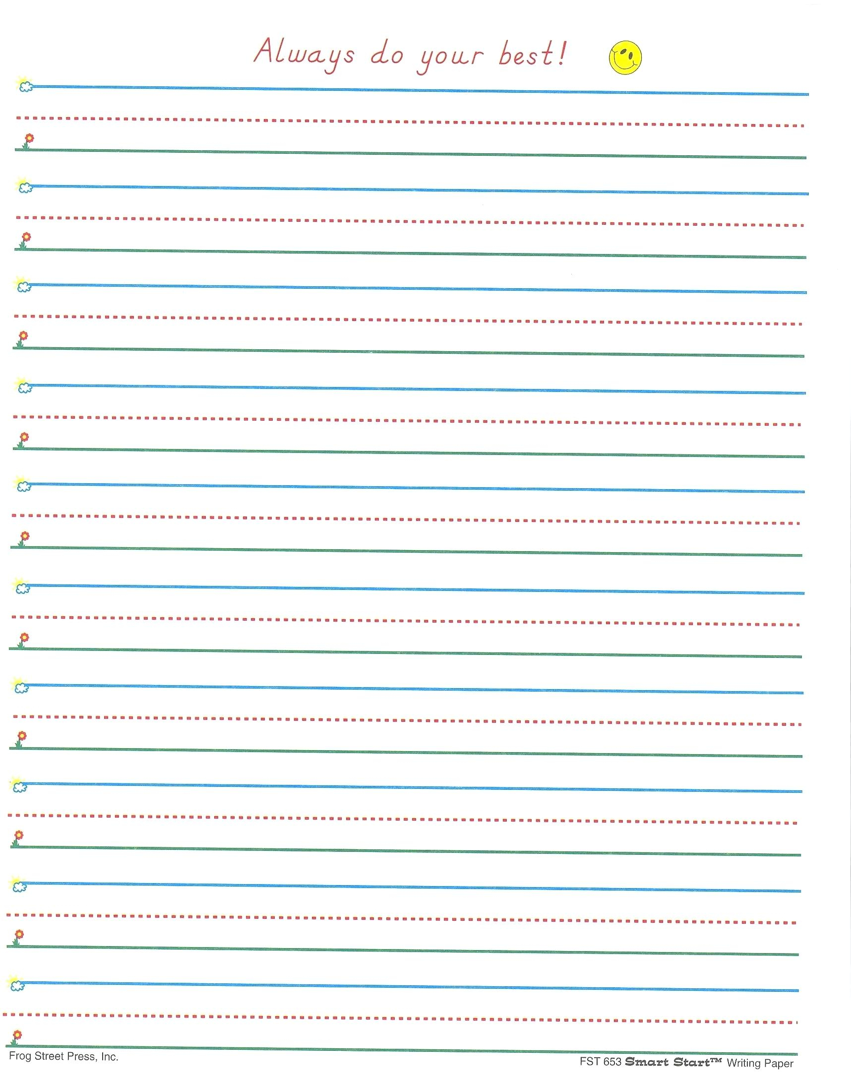 Printable Kindergarten Writing Paper Kindergarten Handwriting - Free Printable Writing Paper With Picture Box